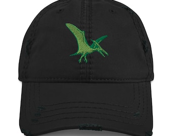 Sky King Jurassic Skies Pterodactyl Embroidered Distressed Dad Hat