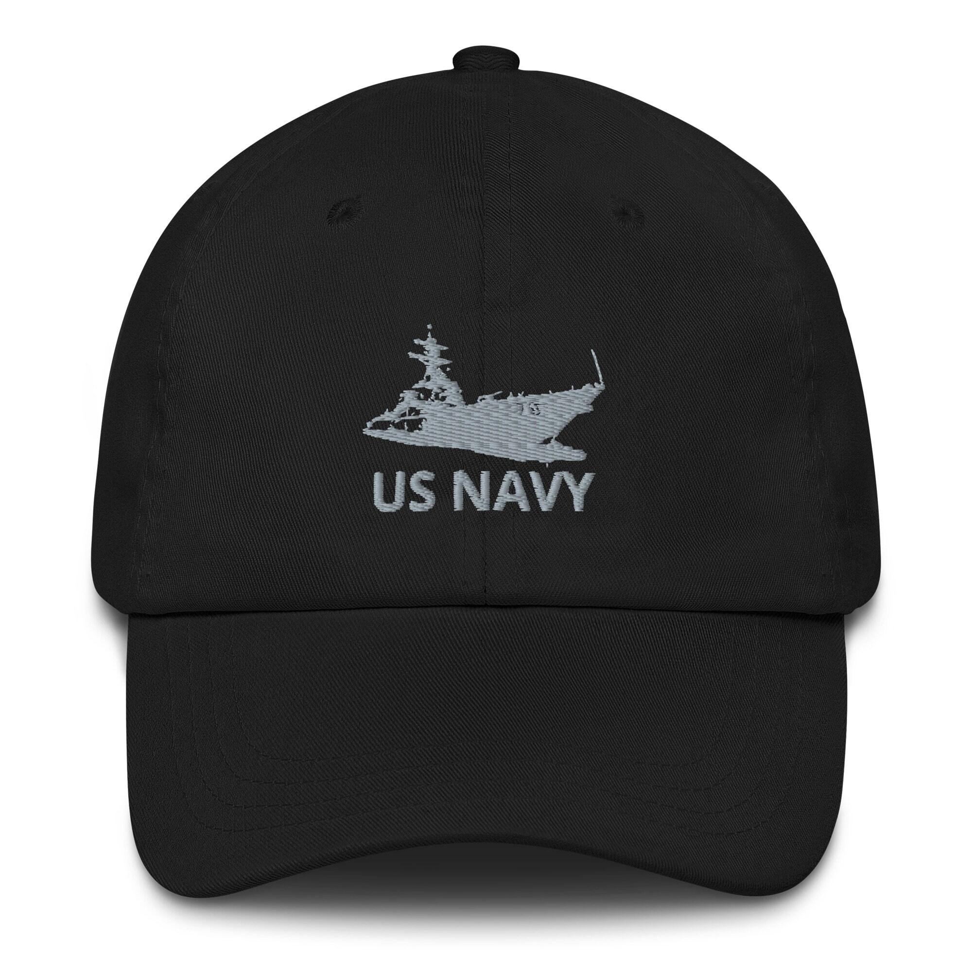 US Navy Ship Embroidered Dad Hat, Nautical Military Cap, Veteran Gift, Navy Pride Apparel