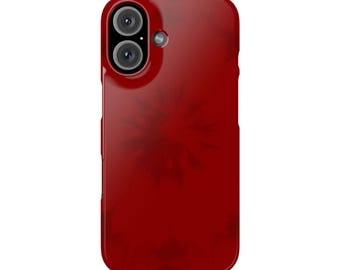 Deep Radiant Red Slim Phone Cases for iPhones 7-16,  Deep Red Phone Cover, Sleek Phone Protector, Stylish Mobile Case