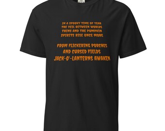Jack-o'-Lanterns Era Halloween Graphic Tee – Spooky Pumpkin Spirit Shirt, Funny Scary Season Unisex garment-dyed heavyweight t-shirt