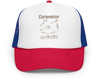 Carpenter Foam Trucker Hat | Stylish Caps for Men & Women | Adjustable, Breathable, Perfect for Outdoor Adventures