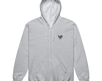 Turkey Embroidered Unisex heavy blend zip hoodie