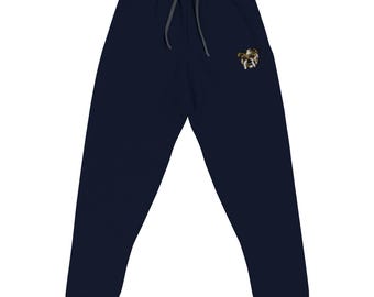 Embroidered Bulldog Unisex Joggers | Damon Dawg Design | Cozy & Stylish Sweatpants for Every Occasion