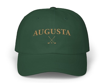Augusta Golf Embroidered Classic Dad Cap - Minimal Crossed Clubs Hat