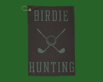 Birdie Hunting Golf Towels with Clip