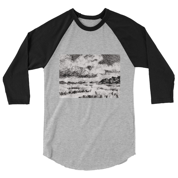 Whitmarsh Island Graphic T-shirt: gezellig en veelzijdig raglanshirt met 3/4 mouwen voor dagelijks gebruik