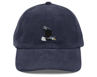 American Bald Eagle Corduroy Hat Vintage corduroy cap