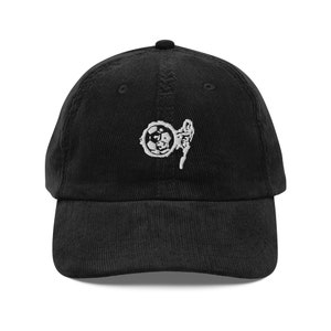 Fußballspieler Bestickte Vintage Cordmütze