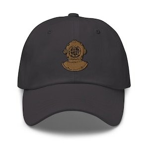 Vintage Diver Helmet Embroidered Hat: Nautical Outdoor Cap