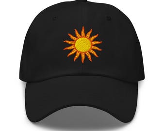Embroidered Sun Hat Vintage Celestial Baseball Cap with Moon & Star Design Adjustable Summer Hat for Women Men