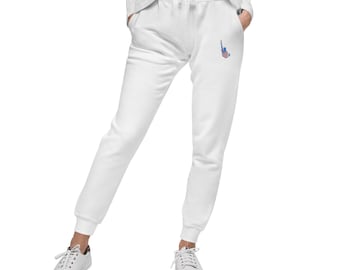 Fleece sweatpants Statue of Liberty Embroidered with pockets Unisex