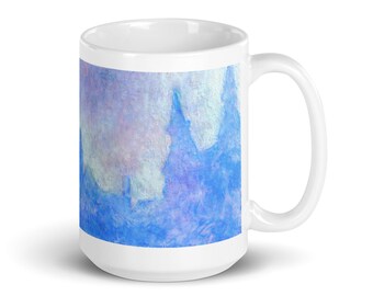 Azure Gothic Chapel Ceramic Coffee Mug