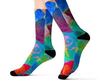 Socks "Being Still" Abstract Original Art Socks