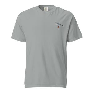 Piping Plover Embroidered Bird Unisex garment-dyed heavyweight t-shirt