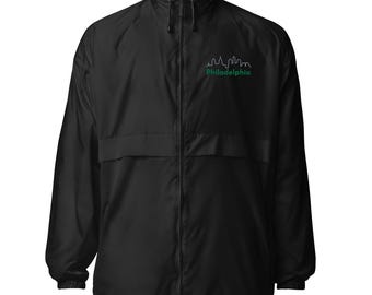 Philadelphia Embroidered Skyline Unisex windbreaker