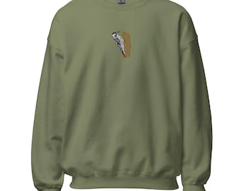 Red Cockaded Woodpecker Embroidered Bird Unisex Sweatshirt