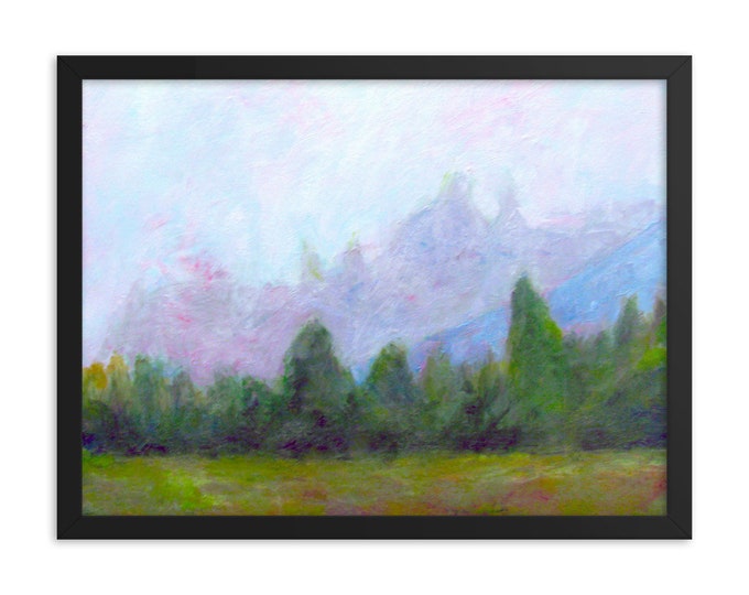 Featured listing image: Framed Art Print "Timberline"  189 GSM Archival Paper Art Print Framed Wall Decor