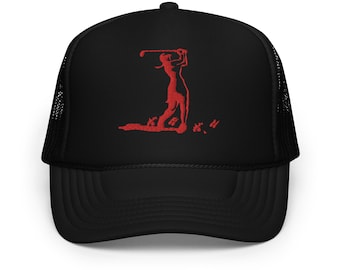Lady Golfer Trucker Hat - Embroidered Foam Cap for Women Golfers, Stylish and Comfortable Golf Cap, Perfect Gift Idea