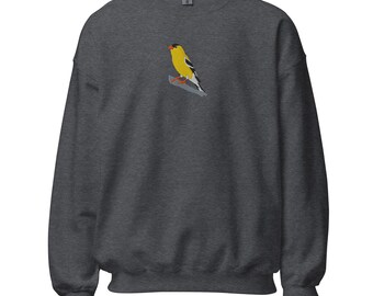 American Goldfinch Embroidered Unisex Sweatshirt