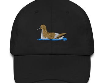 Swimming Fluttering Shearwater Embroidered Dad Hat –  Seabird Cap for Bird Lovers & Outdoor Enthusiasts