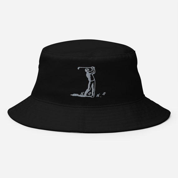 メンズウェア GOOLD GOLF ROCKERS PILE BUCKET HAT NAVY Embroidered Golfer Bucket Hat: Stylish Cotton Twill Sun Protection
