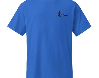 Bigfoot Walking Dinosaur T-Shirt | Moisture Wicking Tee for Active Lifestyle | Unique Graphic Shirt for Nature Lovers