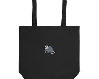 Possum Embroidered Tote Bag | Eco-Friendly Canvas, Cute Gift Idea, Handcrafted Shopping Bag, Animal Lover Accessory