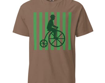 Penny Farthing with Stripes Unisex garment-dyed heavyweight t-shirt