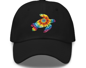 Tie Dye Sea Turtle Hat Dad hat DTF Print Cap