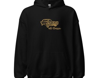 Classic Embroidered Stang Unisex Car Hoodie | Stylish Automotive Apparel for Car Enthusiasts & Gifts for Him/Her