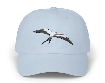 Swallow-tailed Kite Embroidered Bird Dad Cap, Wildlife Lover Gift, Nature Enthusiast Hat, Outdoor Explorer Cap, Birdwatching Accessory, Bird