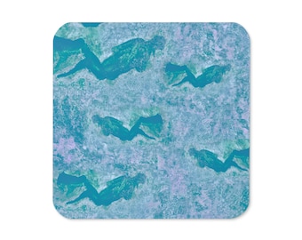 SCUBA Divers Cork-back Coaster | Nautical Home Decor | Unique Gift for Divers & Ocean Lovers | Drink Coasters
