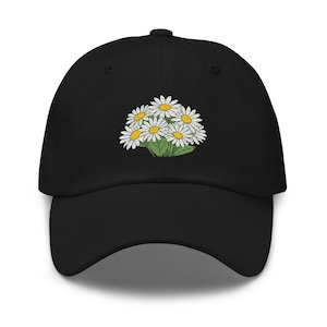 Daisy Bouquet Embroidered Dad Hat - Floral Cap, Gift for Her, Cute and Stylish