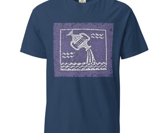 Aquarius T-shirt Unisex Garment Dyed Heavyweight Graphic Tee
