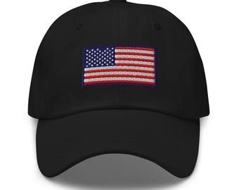 USA Flag Embroidered Dad hat