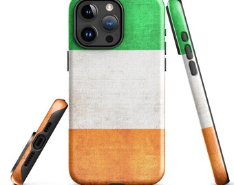Irish Flag iPhone Case 11-15 Pro: Durable & Stylish Protection – Celebrate Irish Pride with this Tough Phone Cover – Perfect Gift!