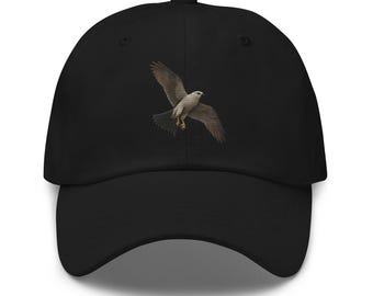 Flying Mississippi Kite Embroidered Bird Dad Hat – Raptor Birdwatcher Cap