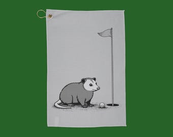 Lucky Opossum Golf Towel