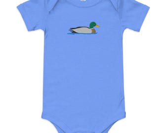 Mallard Embroidered Baby short sleeve one piece