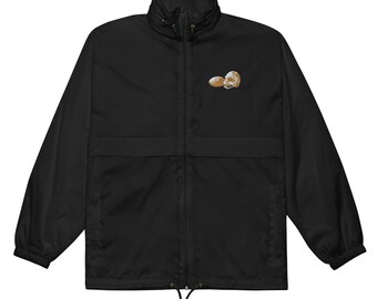 Embroidered Football and Helmet Hooded Unisex Windbreaker
