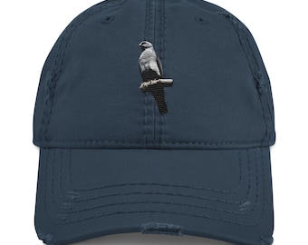 Perched Mississippi Kite Embroidered Bird Dad Hat – Raptor Birdwatcher Baseball Cap