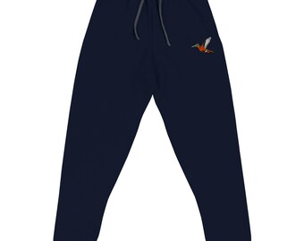Cinnamon Hummingbird Joggers: Unisex Embroidered Sweatpants for Comfort & Style