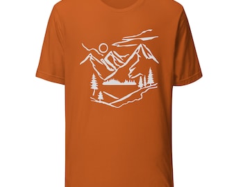 Mountain View Unisex T-Shirt: Nature-Inspired Tee for Outdoor Enthusiasts, Hiking, Adventure, & Casual Wear