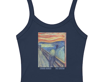 Edvard Munch The Scream Women’s Micro-Rib Tank Top | Art Inspired Apparel & Unique Gift for Art Lovers