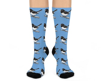 Dark Eyed Junco Snowbird Cushioned One Size Crew Socks