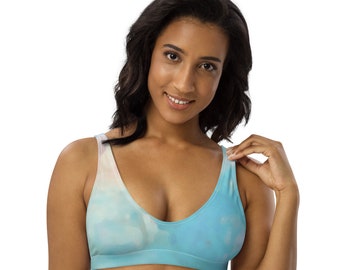 Pastel Soft Abstract Recycled padded bikini top