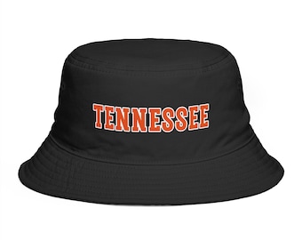 Orange Tennessee with White Border Bucket Hat