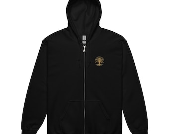 Yggdrasil Tree of Life Embroidered unisex heavy blend zip hoodie