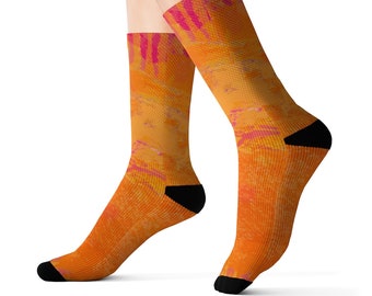 Socks "Orange Spirit" Three Sizes Sublimation Socks