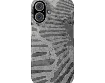 Monochrome Tiger Stripe Slim Phone Case,  Abstract Art Phone Cases for iPhone 7-16